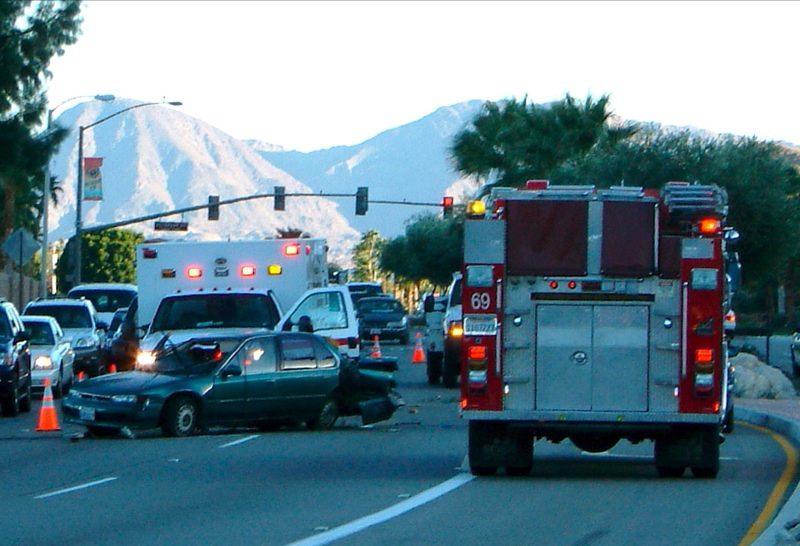 ambulance car crash accident